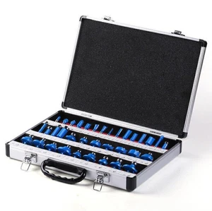 35x Fräsersatz Nutfräser Fräser Set 6,35 mm /1/4 " Schaft Hartmetallbestückt - Bild 1 von 7