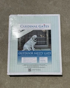 Puerta de seguridad exterior Cardinal Gates SS-300D negra para bebés y mascotas 27"-42,5" nueva - Imagen 1 de 4