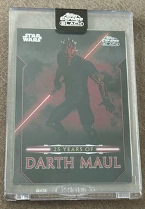 2024 TOPPS STAR WARS CHROME BLACK DM-15 DARTH MAUL 25 YEARS OF DARTH MAUL - Picture 1 of 2