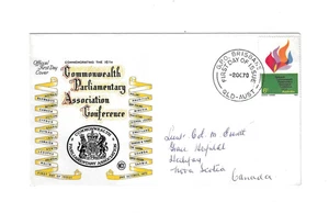 AUSTRALIA 1970 FDC "Commonwealth Parliamentary Association"  sent to Nova Scotia - Picture 1 of 2