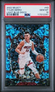 2022 Select Tyler Herro Light Blue Disco Prizm /99 PSA 10 - Picture 1 of 2