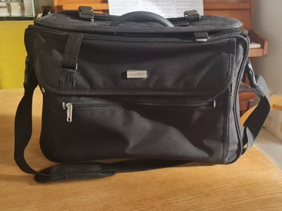 Pierre Cardin Black Holdall Laptop Hand Luggage with Shoulder Strap - Image 1 of 4