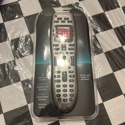Logitech 915-000159 Harmony 650 Universal Color Screen Remote - Silver SEALED - Image 1 of 2