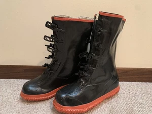 Men's Sz 10 CLC Waterproof PVC Hunting, Fishing, Car Wash Tall Rain Boots Black - Picture 1 of 6