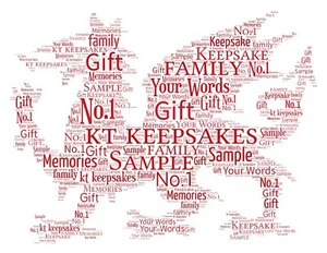 word art picture personalised gift present keepsake dragon welsh wales print - Picture 1 of 1