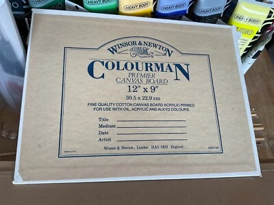 Winsor & Newton premier canvas board all mediums 12” X 9”  new old stock P673 - Image 1 of 4