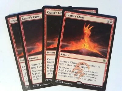 4x Crater's Claws	 Khans of Tarkir - Magic the Gathering Mtg Red - Image 1 of 2