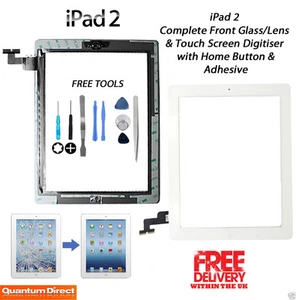 NUEVO Conjunto Completo de Vidrio Frontal/Digitalizador de Pantalla Táctil/Panel PARA iPad 2 BLANCO - Imagen 1 de 5