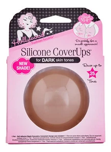 Hollywood Fashion Secrets Silicone CoverUps Dark 1 Pair. Bra Accessories - Picture 1 of 1