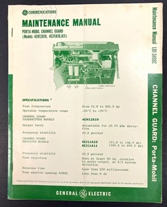 GE Mobile Porta-Mobile Channel Guard Zwei-Wege FM Radio Handbuch LBI3498C - Bild 1 von 4