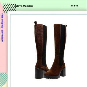 Steve Madden Deegan Womens Knee High Boot | Brown Suede | 10 - Picture 1 of 6