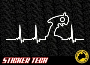 REMOTE CONTROL HEART BEAT PULSE STICKER DECAL SUITS RC 1/10 1/12 CRALWER TRUCK - Bild 1 von 2