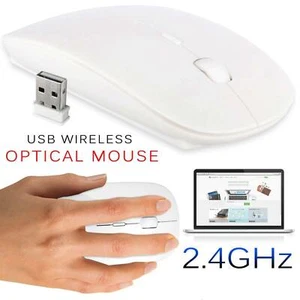 Wireless 2.4G USB Receiver For PC Computer Laptop Mac Slim Mouse Cordless Mice - Picture 1 of 11