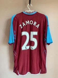West Ham United Home Football Shirt Umbro Soccer Vintage ZAMORA #25 - Picture 1 of 16