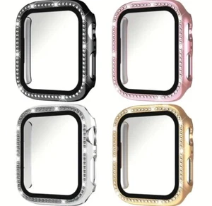 New~ Apple Watch SE Diamond Bling Case Set Of 4 ~41mm Covers - Zdjęcie 1 z 1