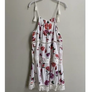 NWT Love, Fire Floral Crochet Tassel Tie Swing Dress Size Medium - Picture 1 of 12