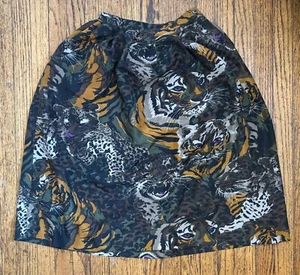 Falda Vintage Wild Cats Tiger Cheetah Línea A XS Pequeña Novedad Boho Retro LEER - Imagen 1 de 6