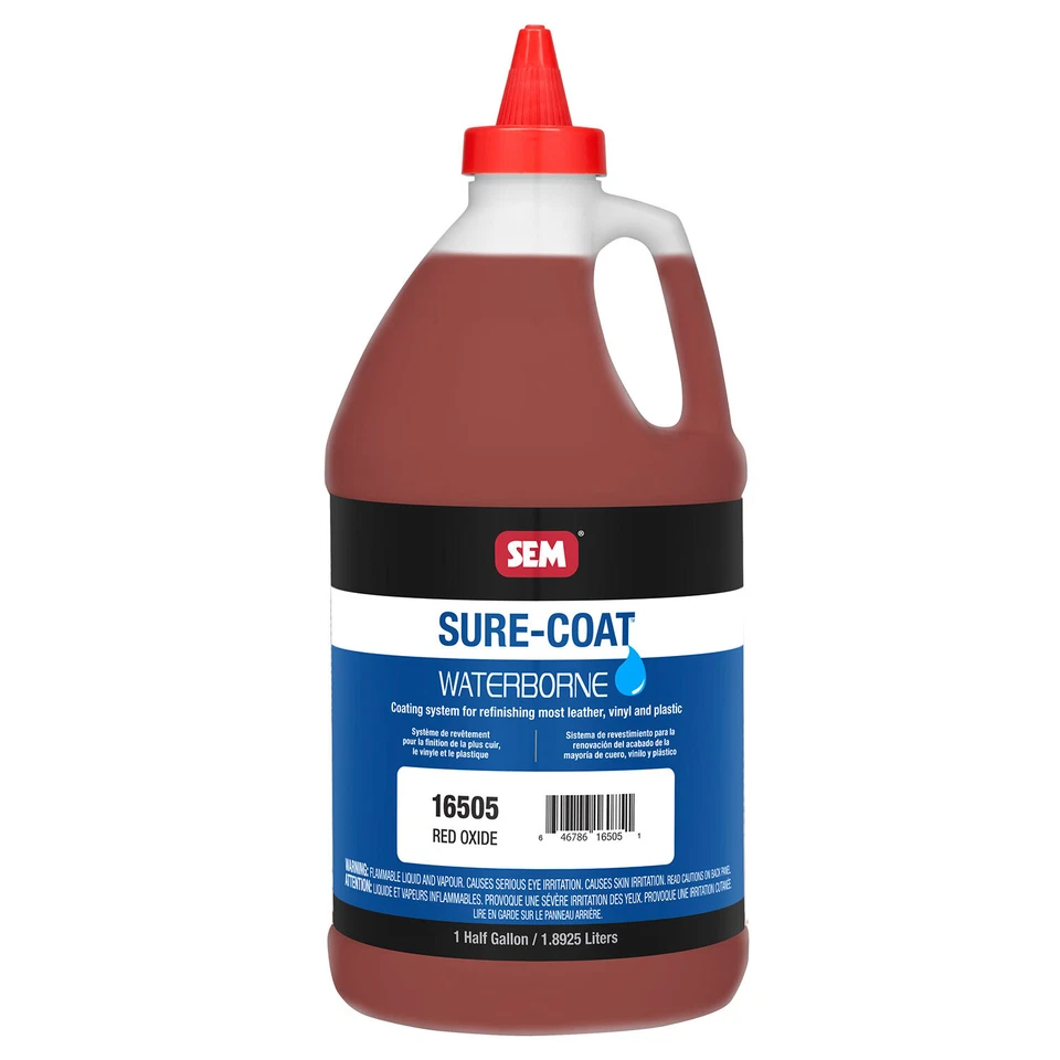 SEM Sure-Coat - Recubrimiento a base de agua compatible con 2,8 COV, óxido rojo, 1/2 galón Foto 1 de 1