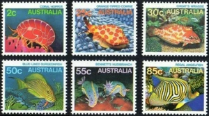 1984 Australia Marine Life Definitive's Set Of 6 Mint Never Hinged, Clean - Bild 1 von 1