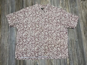 Vintage Eddie Bauer Button Up Hawaiian Shirt Size XXL Red Floral Pattern 90’s - Picture 1 of 9