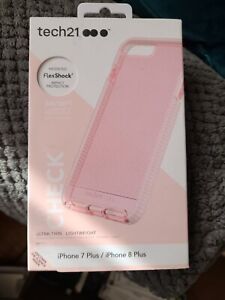 Tech21 Evo Check FlexShock iPhone 7 Plus 8 Plus  Phone Case Thin Pink Rose