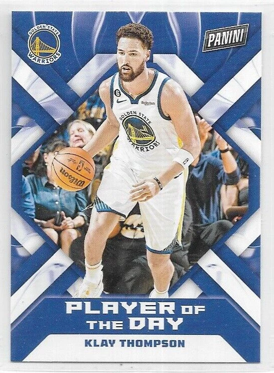 Klay Thompson Golden State Warriors 2022-23 Player of the Day Basketball #34 - Image 1 of 1