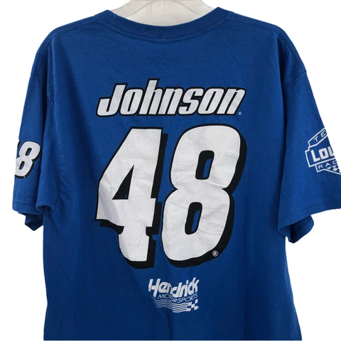 VTG Deadstock NWT Jimmie Johnson 48 Hendrick Motorsports Blue T Shirt Size Large Cover