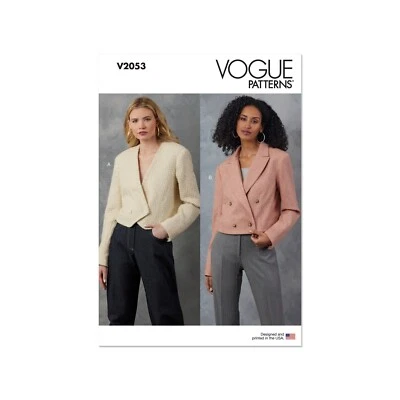 Vogue Schnittmuster V2053 - Jacke - kurzer Damenblazer - doppelreihig geknöpft - Bild 1 von 4
