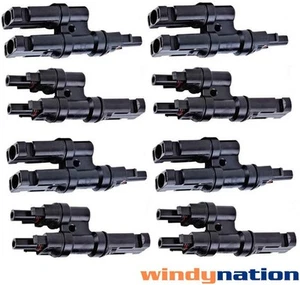 4 Pairs Solar Panel Cable Branch Connectors Splitter Coupler Combiner - Afbeelding 1 van 1