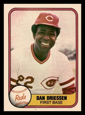 Dan Driessen 1981 Fleer #205 Cincinnati Reds Near Mint NM - Image 1 of 2