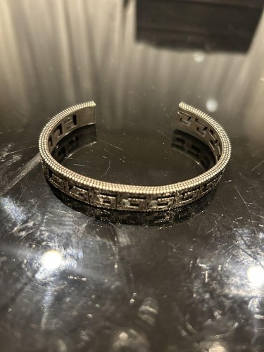Autentico Bracciale Gucci Logo G Argento 925 Accessorio Moda Uomo dal Giappone