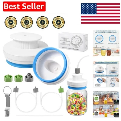 Kit de sellador de conservas de tarro de masón mejorado - Juego de sellador con mangueras compatible con... Foto 1 de 4