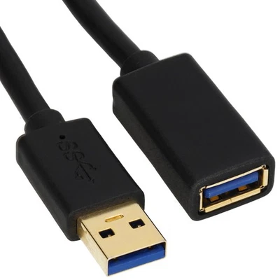PRO USB 3.0 22AWG High Speed Cable EXTENSION Lead A Male to Female Socket 1m-3m - Image 1 of 4