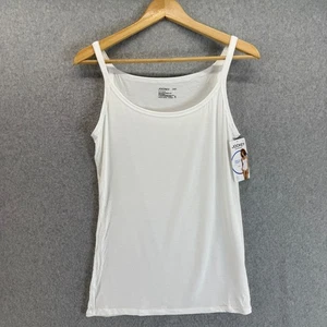 Camiseta sin mangas Jockey Elance Supersoft blanca cami modal elástica para mujer talla grande nueva con etiquetas - Imagen 1 de 10