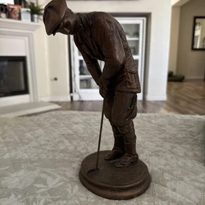 "Escultura Austin 11,5"" Hampton verde golfista estatua color bronce golf 1992 G6" - Imagen 1 de 8