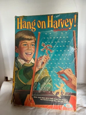 Juego de mesa Hang On Harvey 1969 vintage de Ideal Toy Corp. con caja Foto 1 de 3