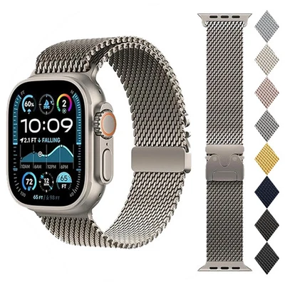  Apple Watch Band Stainless Steel Metal Strap for i Watch Series 10 9 8 Ultra 2 - Image 1 of 4