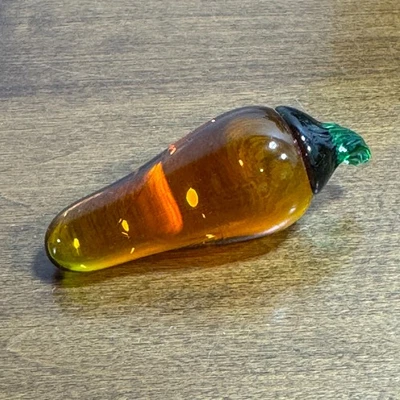 Pisapapeles figura vegetal chile rojo vidrio artístico 3" Foto 1 de 4