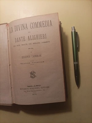 la Divina Commedia di Dante Alighieri Eugenio Camerini Sonzogno 1873 - Immagine 1 di 4