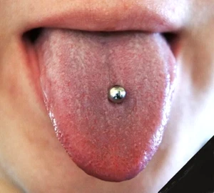 2 PIEZAS 14g 12mm Longitud 6mm GRANDES Bolas Acero Quirúrgico Lengua Barbells. - Imagen 1 de 2