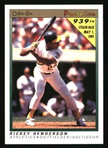 Rickey Henderson 1991 O-Pee-Chee Premier #62 BASEBALL Card - Picture 1 of 2