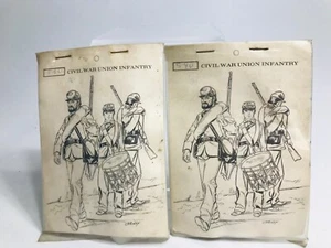 I/R Imrie/Risley 54MM American Civil War TWO Union Infantry S-5U S-9U - Picture 1 of 4