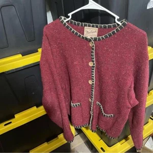 Woolrich Pullover Damen Gr. Large Rot Schwarz - Bild 1 von 3