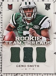 GENO SMITH 2013 Panini Momentum Rookie Team Threads Triple Jersey #7 56/299 - Picture 1 of 2