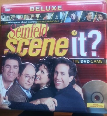 Seinfeld Scene It  Deluxe Trivia DVD Game in Embossed Tin Box COMPLETE - Image 1 of 2