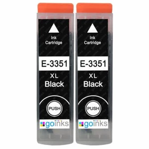 2 Black XL Ink Cartridges to replace Epson T3351 (33XL) non-OEM / Compatible - Picture 1 of 5