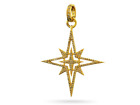 Eight Point Star Pendant Pave Diamond Pendant 925 Sterling Silver Stack Jewelry