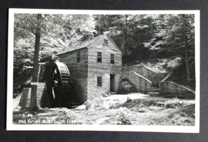 Vecchia cartolina fotografica reale Grist Stone Mill Norris Dam TN c1950 RPPC UNP Tennessee - Foto 1 di 2