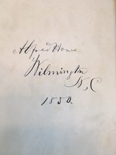 Raro 1842 Alfred Howe Livro, Livre Preto Negro Arquiteto Wilmington Carolina do Norte