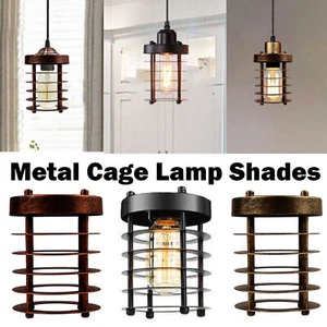 Lámpara colgante de pared de techo pantalla de jaula de metal fácil ajuste cortinas de lámpara colgante - Imagen 1 de 23